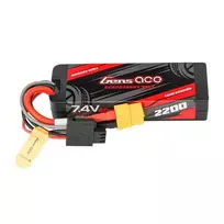 Lipo akumuliatorius Gens ace G-Tech 2200mAh 7.4V 2S1P 60C GRP-76 Hardcase su XT60 kištuku