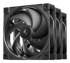 Kompiuterio korpuso ventiliatorius DeepCool FD12 V2 120 mm juodas, 500–2500 RPM, hidraulinis guolis, 4 vnt.