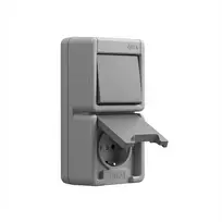 Kištukinis lizdas Schuko GIRA 417630, pilka, Schuko tipas, 250 V, 16 A, iki 2 modulių