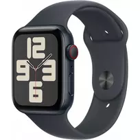 Apple Watch SE GPS + Cellular 44mm vidurnakčio aliuminio korpusas su vidurnakčio sportine juostele - M/L (MXGM3QF/A)