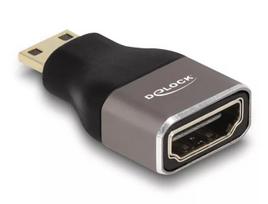 DeLOCK HDMI adapteris Mini-C kištukas į A lizdą 8K 60 Hz pilkas metalinis