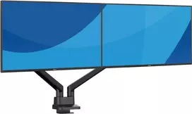 Dvigubas monitoriaus laikiklis ant stalo IIYAMA DS4002C-B1, 61–81,3 cm (24–32 col.), VESA 75×75–100×100, spaustuvas/įvorė, juodas