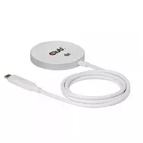 Belaidis įkroviklis club 3d CAC-3026 25W Qi2 magnetinis stovas, Qi 2.2 MagSafe suderinamas, 1 m kabelis, baltas