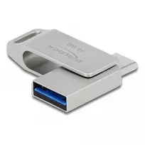 USB atmintukas DeLOCK 16GB USB-C / USB-A metalinis korpusas