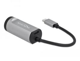 USB Type-C adapteris DeLOCK 64116 Gigabit LAN Power Delivery pilkas