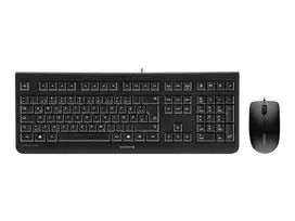 Klaviatūra CHERRY DC 2000 su pele, universali USB, QWERTY čekiška, juoda