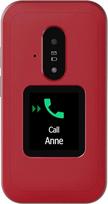 Sulankstomas telefonas Doro Leva E30, 2,8 colio (7,11 cm) 320x240, viena SIM, 0,3 MP kamera, 1150 mAh, IP55, raudonai baltas