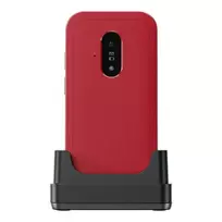 Sulankstomas telefonas Doro Leva E22, 2,8 colio (7,11 cm) ekranas, viena SIM, 0,3 MP kamera, 1150 mAh, 127,8 g, raudonai baltas