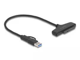 DeLOCK USB į SATA keitiklis 6Gb/s USB Type-C Type-A 0,3 m