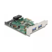 DeLOCK PCI Express x1 kortelė su 2 x USB 3.2 Gen 1 Type-A ir 1 x vidine 19 kontaktų jungtimi