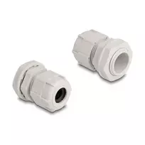 Kabelio įvadas M20 DELOCK, plastikinis, pilkas, pakuotė po 10 vnt.