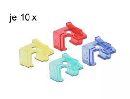 Kabelio spaustukas DeLOCK 86421 RJ45 įvairiaspalvis 40 vnt.