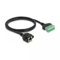 DeLOCK RJ45 kabelis Cat.6 moteriška jungtis prie gnybtų bloko adapteris 1 m