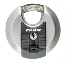 MASTER LOCK Excell diskinis spyna 70 mm nerūdijančio plieno, uždengtas lankelis, skirtingi raktai