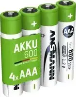 Ansmann 1x4 NiMH baterija Micro AAA tipas 600 min. 550 mAh 1311-0022