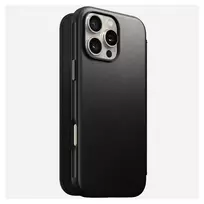 Nomad NM01675785 Odinis dėklas su atvartu Apple telefonams iki 17,5 cm (6,9 colio), Juodas, 3 kortelių kišenės, stovas ant stalo