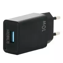 Mobilis – Greitas įkroviklis – 10,5 W – QC (USB) – Juodas – Europos kištukas (001360)