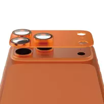 PanzerGlass Fender kameros apsauga iPhone 17 Pro — silikoninė, Cosmic Orange, atspari įbrėžimams ir smūgiams