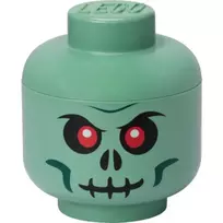 Laikymo dėžė Room Copenhagen LEGO Galvos Skeletas maža, žalia/juoda
