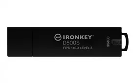 “Kingston IronKey D500S” 256GB USB atmintukas su FIPS 140-3 3 lygio AES-256 šifravimu