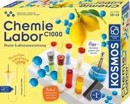 Kosmos Chemielabor C1000 chemijos eksperimentų rinkinys, 125 eksperimentai, nuo 10 metų