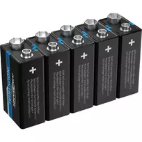 Ansmann 1505-0002 - vienkartinė baterija - ličio - 9 V - 5 vnt. - juoda - -40 - 60 °C
