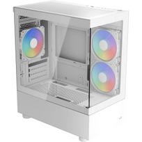 Korpusas AEROCOOL Viewport Mini-G-WT-v4 ARGB, baltas, su dviem grūdinto stiklo plokštėmis
