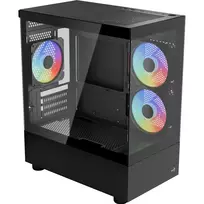 Kompaktiškas kompiuterio korpusas Micro/Mini-ITX AEROCOOL Geh Viewport Mini-G-BK-v4 ARGB juodas