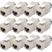 Keystone modulis DIGITUS CAT 6A ekranuotas su intelektualiu kabelio valdikliu, plokščias RJ-45, 14,5×34,5×21 mm — 12 vnt.