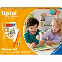 tiptoi pradžios rinkinys: Kodėl? Kaip? Kam? Ūkyje – mokomasis pieštukas ir paveikslėlių knyga