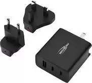 Ansmann TC315 kelioninis USB įkroviklis / 3 A / 15,5 W / 3 prievadai / USB-A / Smart IC / juodas / patalpoms (1001-0178)
