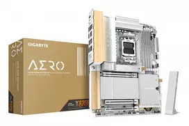 GIGABYTE X870E AERO X3D WOOD pagrindinė plokštė – palaiko AMD Ryzen 9000, 16+2+2 fazių VRM, DDR5 iki 9000Hz (OC), 2xPCIe 5.0 + 2xPCIe 4.0, Wi-Fi 7, 5GbE LAN, USB 4