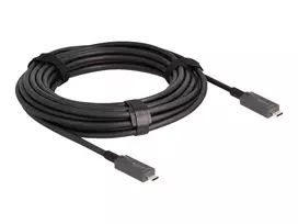 DeLOCK Active Optical USB-C vaizdo + duomenų + PD laidas 10 m juodas