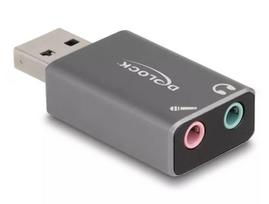 DeLOCK išorinė USB garso kortelė USB-A kištukas į 2 × 3,5 mm stereo