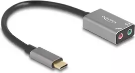Išorinė USB garso kortelė DELOCK 67071 — 16 bitų, 48 kHz, 3,5 mm ausinės, aliumininis korpusas, 0,15 m laidas