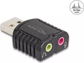 Delock 65964 išorinė USB garso plokštė, 24 Bit / 96 kHz, USB Type-A