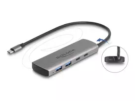 USB šakotuvas DeLOCK 64299, metalinis, USB 3.2 Gen 2, 4 prievadai