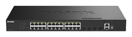 D-Link 28 prievadų Gigabit kraunamas PoE+ išmanusis valdomas tinklo jungiklis su 4 x 10G SFP+ prievadais