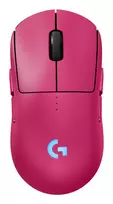 Logitech G PRO 2 – žaidimų pelė – dešiniarankiams ir kairiarankiams – optinė – 8 mygtukai – belaidė, laidinė – 2,4 GHz, USB – USB Logitech LIGHTSPEED imtuvas – rožinė (910-007310)