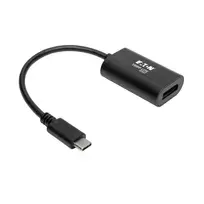 Tripp Eaton Tripp Lite Series USB-C į DisplayPort vaizdo adapteris 4K @ 60Hz, juodas, 15 cm