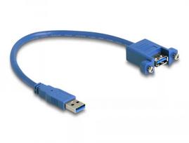 DeLOCK USB 3.0 Type-A kištukas į lizdą montavimo laidas 25 cm