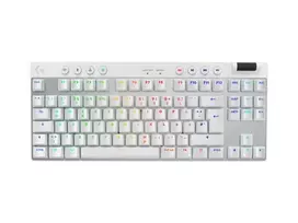 Logitech G Pro X TKL Lightspeed belaidė žaidimų klaviatūra, 2.4GHz/BT, taktiliniai jungikliai, balta