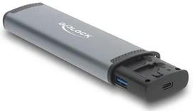 Kortelių skaitytuvas DELOCK USB 5Gbps su SD ir MicroSD lizdais, USB 3.2 Gen 1 Type-A/Type-C, kabeliai ir adapteriai, juodas/pilkas