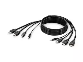 Belkin Secure KVM kombinuotas kabelis - vaizdo / USB / garso kabelis - TAA atitikmuo - USB, mini lizdas, HDMI (kištukas)