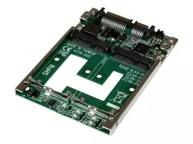 StarTech.com Dvigubas mSATA SSD į 2,5 colio SATA RAID adapteris