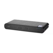 Belkin Universal 2nd Gen 2 prievadų saugus KVM jungiklis, HDMI/DisplayPort, 4K@60Hz, USB klaviatūra/pelė, juodas, montuojamas į stovą