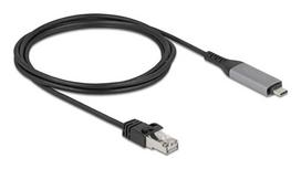 USB Type-C į RJ45 Gigabit Ethernet laidas DELOCK 2 m Cat6 Antracito/Juodos spalvos