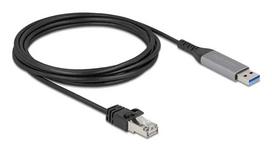 Tinklo kabelis DELOCK USB Type-A į RJ45 Gigabit Ethernet Cat6, 3 m, antracito/juodos spalvos