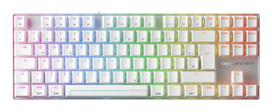 Belaidė žaidimų klaviatūra CHERRY MX 8.2 Pro TMR — Tenkeyless, QWERTZ vokiškas išdėstymas, USB + RF + Bluetooth, RGB, sidabrinė/balta