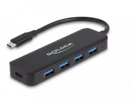 DeLOCK 64170 USB 3.2 Gen 1 Type-C USB centras 5000Mbit/s juodas